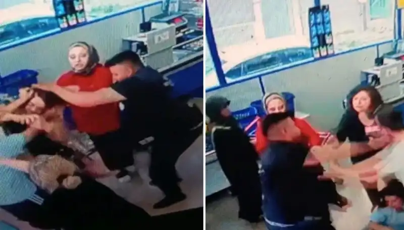 Markette Dehşet Anları: Kadına Yerde Yumruklu Saldırı Olayı