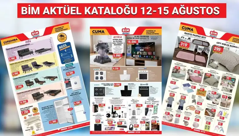 BİM'in Tarihi 12-15 Ağustos 2025 Aktüel Kataloğunda Neler Var?