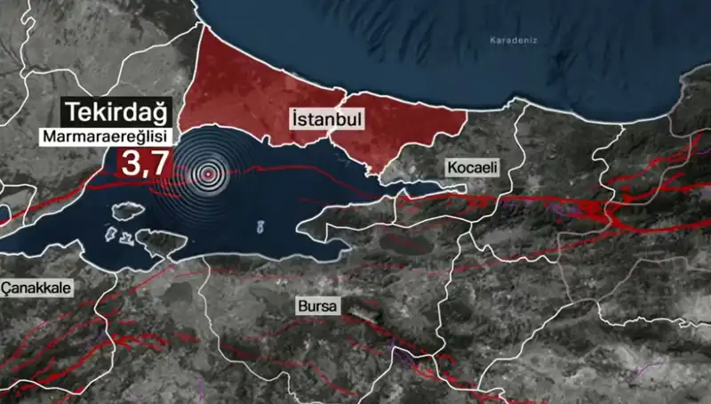 Marmara Denizi'nde Son Dakika: 3,7 Büyüklüğünde Deprem Gerçekleşti