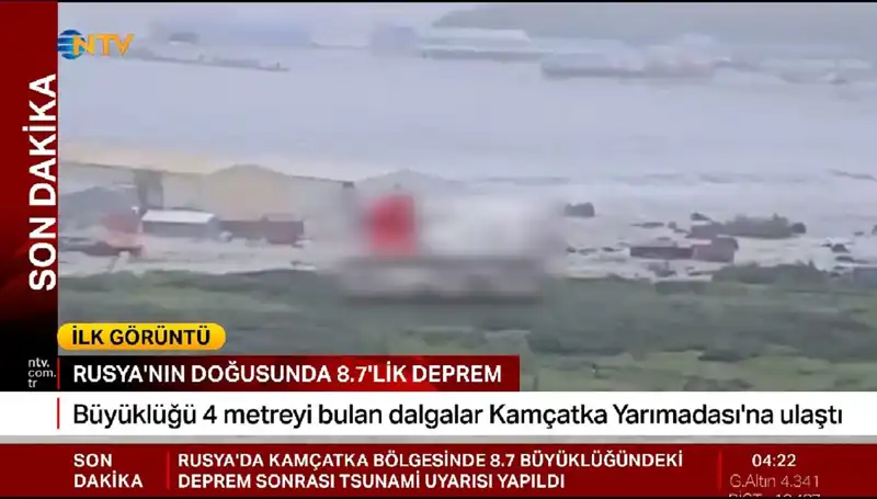 Kamçatka'da Tsunami Dalgalanması: İlk Dalgalar Müsait Bölgelere Vurdu