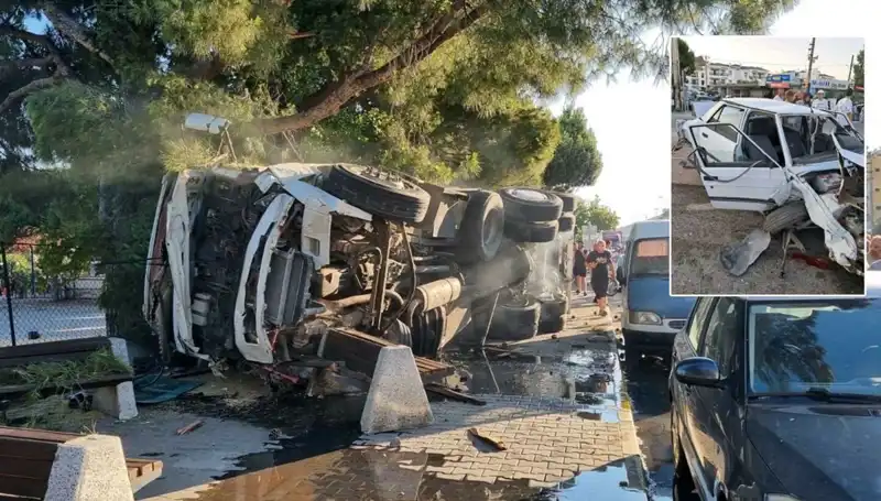 Freni Patlayan Kamyonun Trafikte Yarattığı Korkunç Kaza