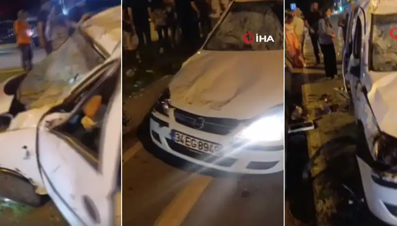 İstanbul Sahil Yolunda Şans Eseri Ucuz Atlatılan Kaza: Anbean Yaşananlar