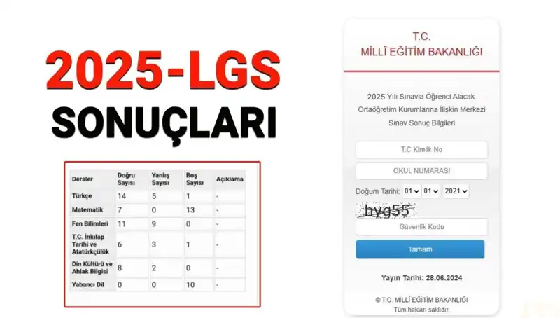 LGS Sınav Sonuçları 2025: MEB Açıklama Tarihi ve Sorgulama Ekranı
